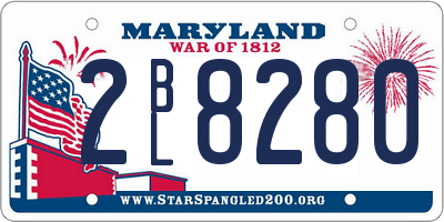 MD license plate 2BL8280