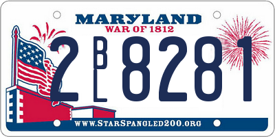 MD license plate 2BL8281