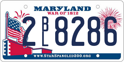 MD license plate 2BL8286