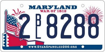 MD license plate 2BL8288