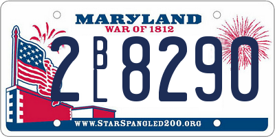 MD license plate 2BL8290