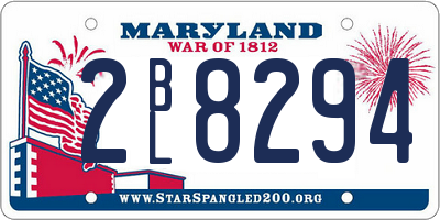 MD license plate 2BL8294