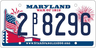MD license plate 2BL8296