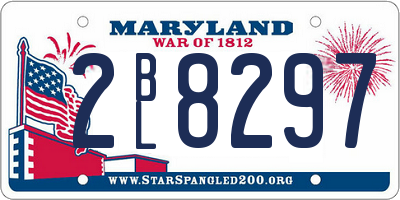 MD license plate 2BL8297