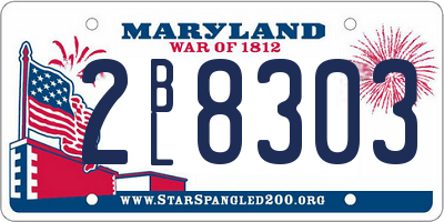 MD license plate 2BL8303