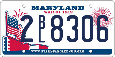 MD license plate 2BL8306