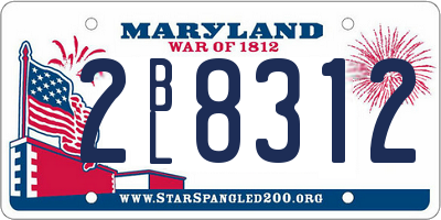 MD license plate 2BL8312