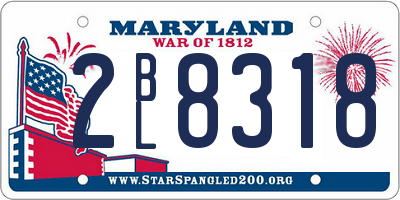 MD license plate 2BL8318