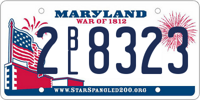 MD license plate 2BL8323