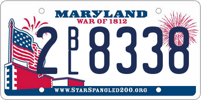 MD license plate 2BL8338