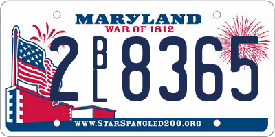 MD license plate 2BL8365