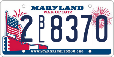 MD license plate 2BL8370