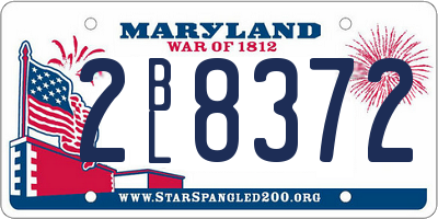 MD license plate 2BL8372