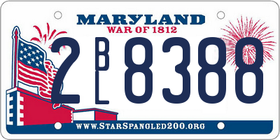 MD license plate 2BL8388