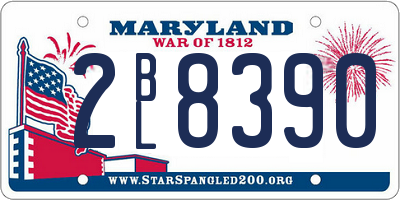 MD license plate 2BL8390