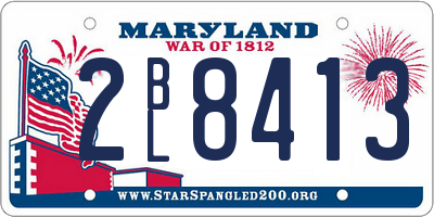 MD license plate 2BL8413