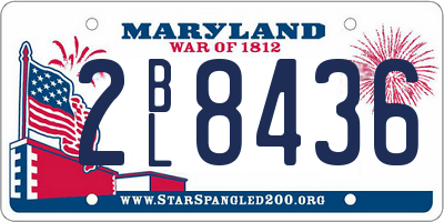 MD license plate 2BL8436