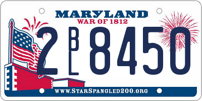 MD license plate 2BL8450