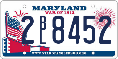 MD license plate 2BL8452