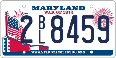 MD license plate 2BL8459
