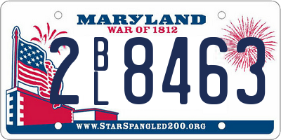 MD license plate 2BL8463