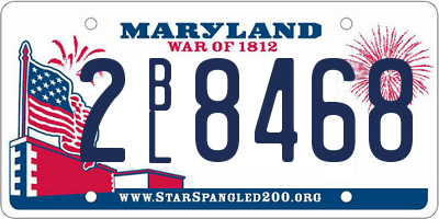 MD license plate 2BL8468