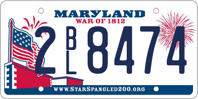 MD license plate 2BL8474
