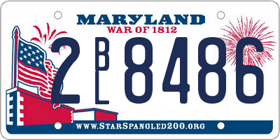 MD license plate 2BL8486