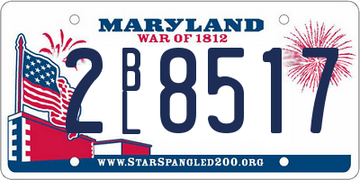 MD license plate 2BL8517