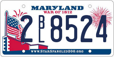 MD license plate 2BL8524