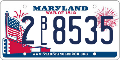MD license plate 2BL8535