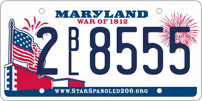 MD license plate 2BL8555