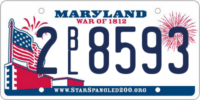 MD license plate 2BL8593