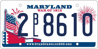 MD license plate 2BL8610