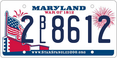 MD license plate 2BL8612