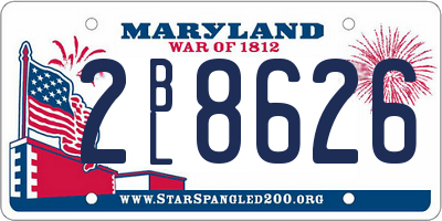 MD license plate 2BL8626