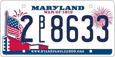 MD license plate 2BL8633