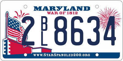 MD license plate 2BL8634