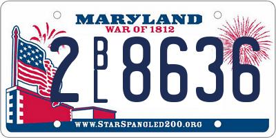 MD license plate 2BL8636