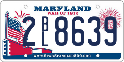 MD license plate 2BL8639
