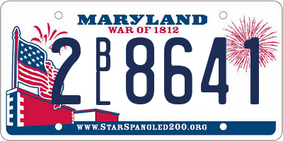 MD license plate 2BL8641