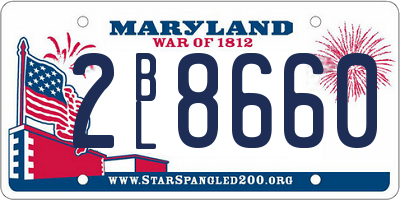 MD license plate 2BL8660