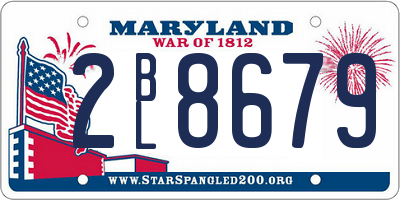 MD license plate 2BL8679