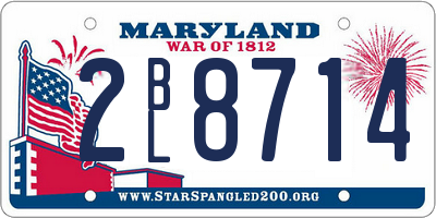 MD license plate 2BL8714
