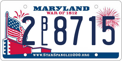MD license plate 2BL8715