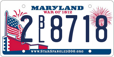 MD license plate 2BL8718