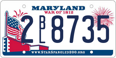 MD license plate 2BL8735