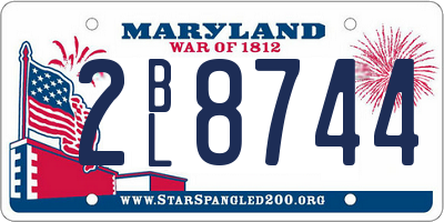 MD license plate 2BL8744