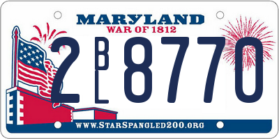 MD license plate 2BL8770