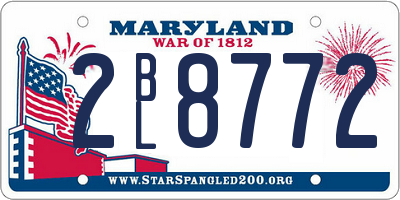 MD license plate 2BL8772
